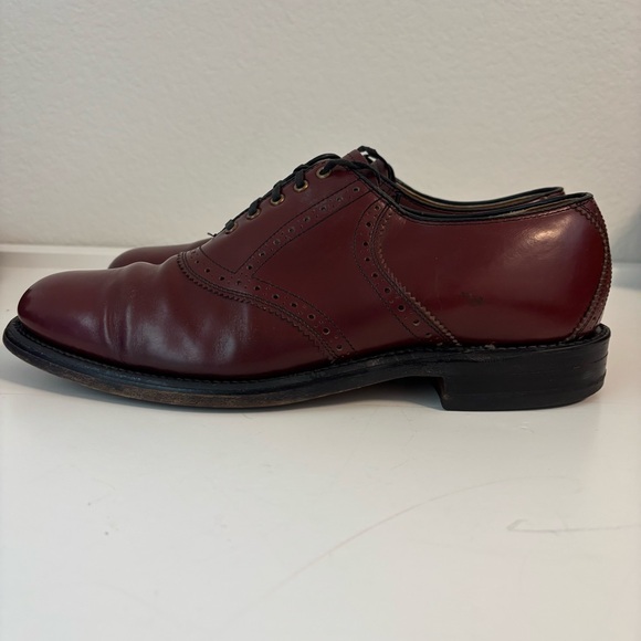Sebago Men's Red /Burgundy Leather Lace Up Oxford Formal Dress Shoes Size 9 - Picture 3 of 11
